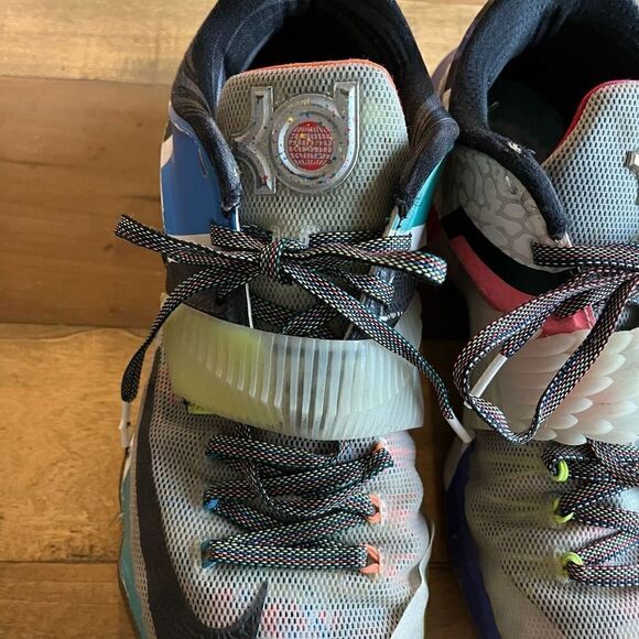 NIKE KD VII 7 SE WHAT THE MULTI-COLOR BLACK HORIZON 801778-944 10.5 SEE DESCRIPT - Picture 3 of 13
